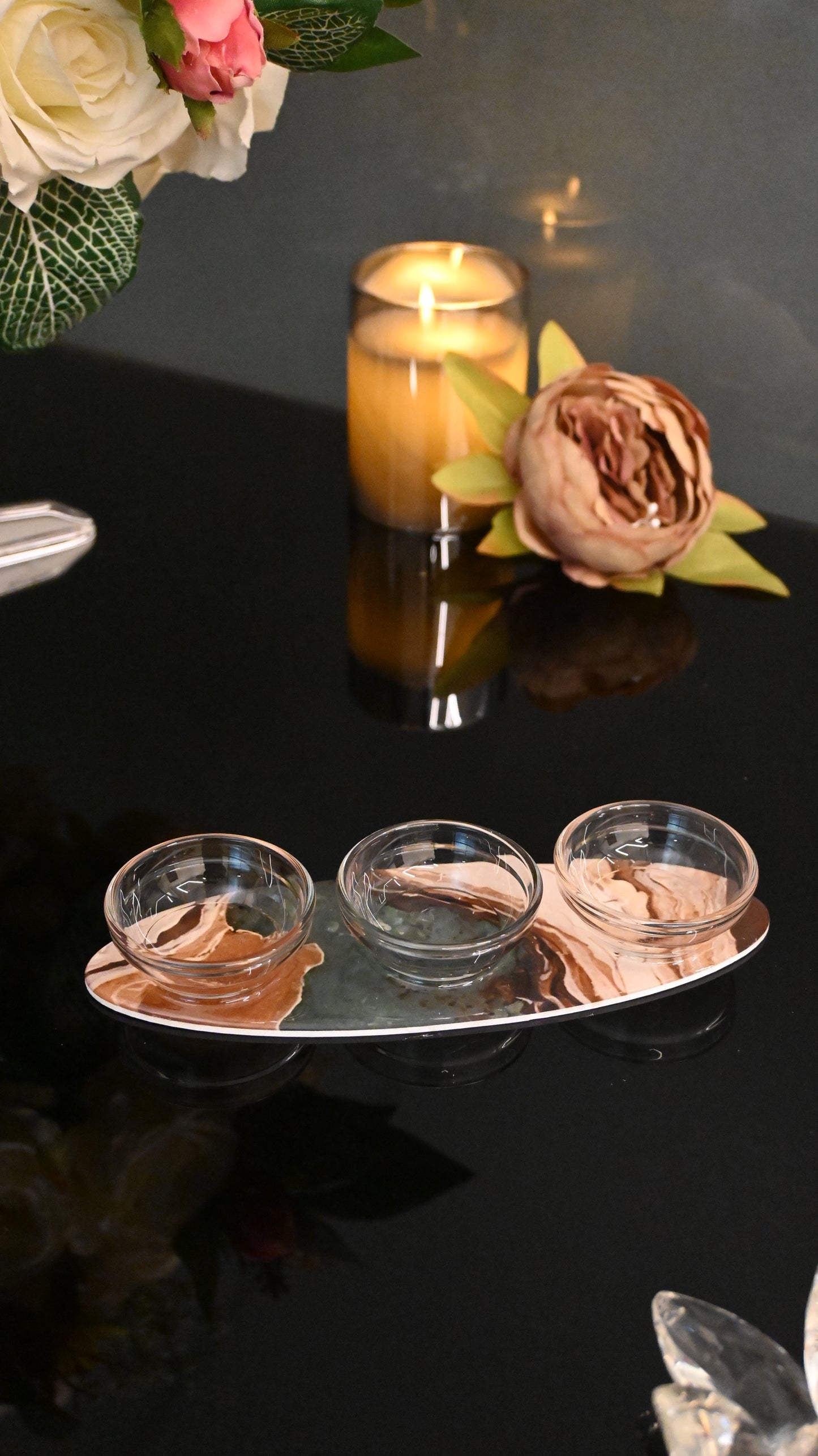 Earth Marble: 3 Dip Platter