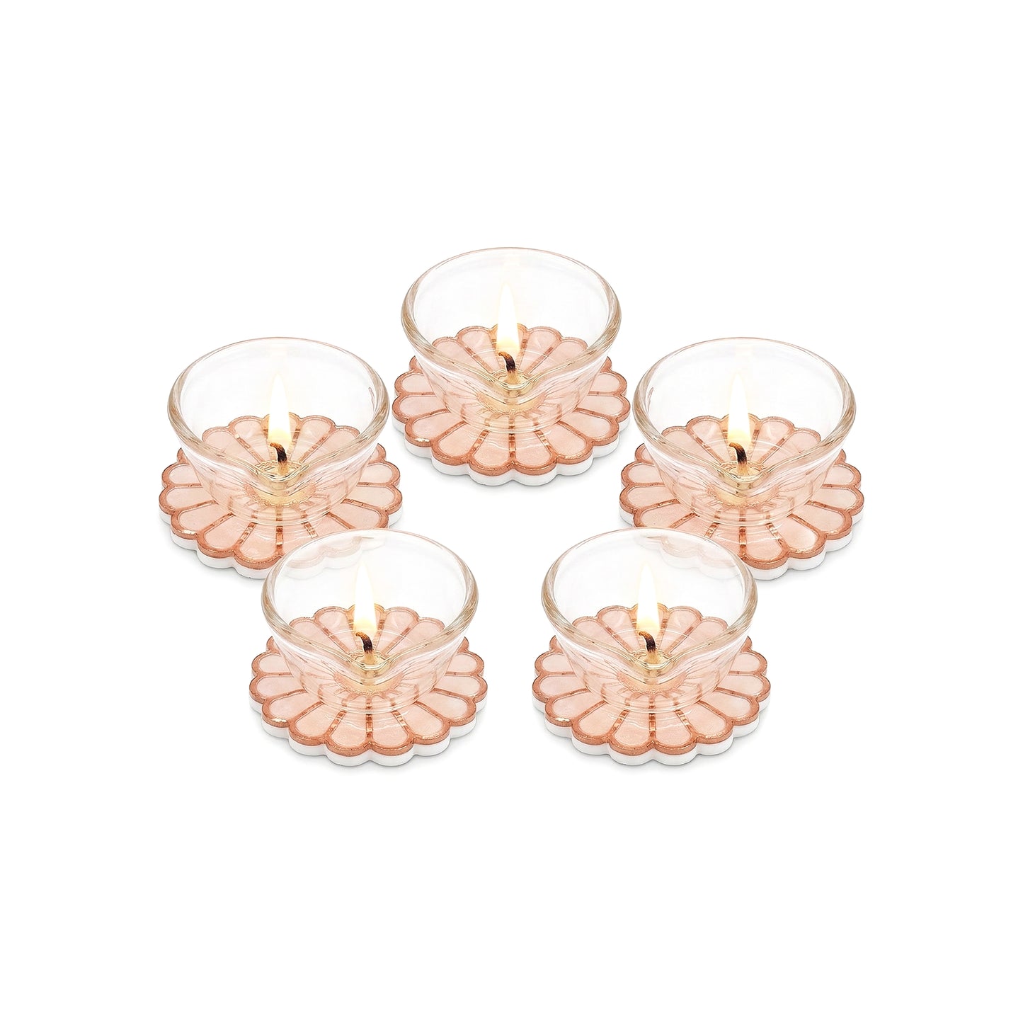Daisy Rose Gold : Diyas (Set Of 5)