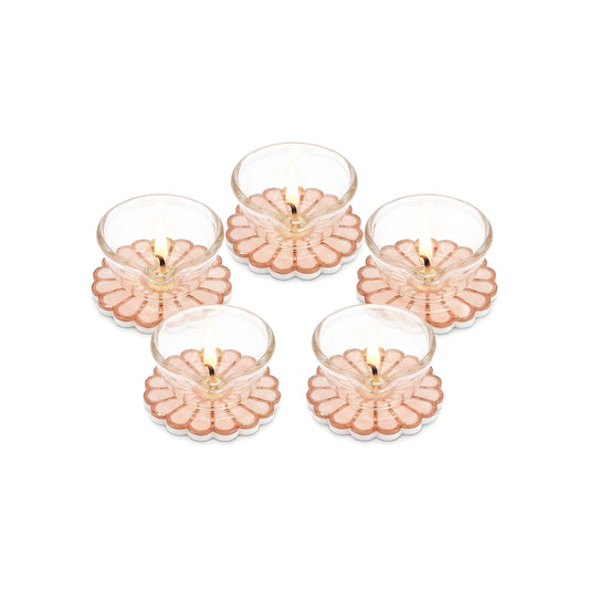 Daisy Rose Gold : Diyas (Set Of 5)