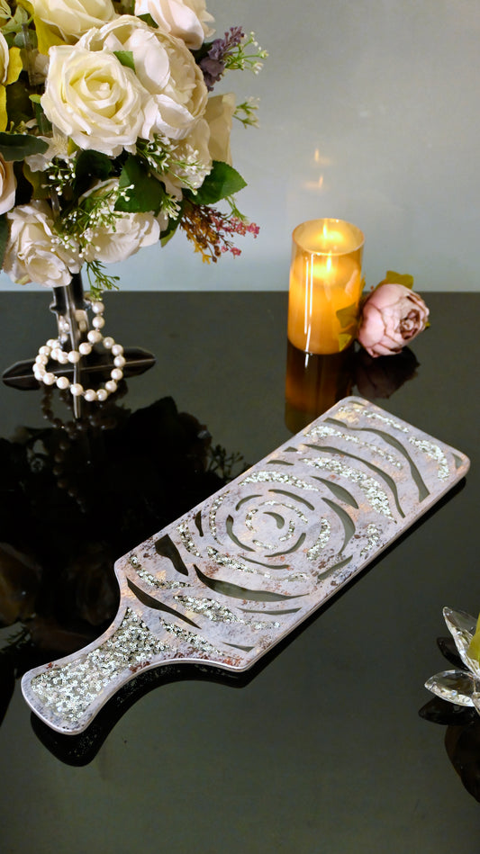 Lotus & Rosette Blue: Bat Platter