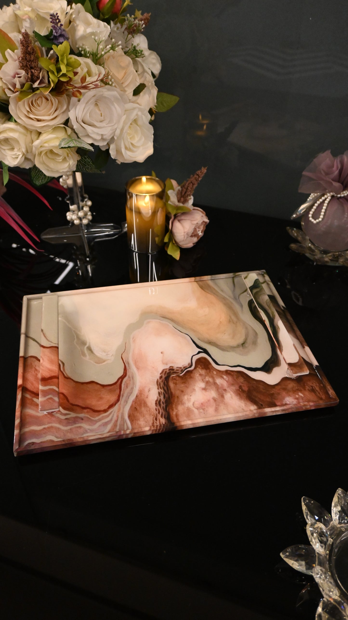 Desert Symphony: Rectangular Border Tray