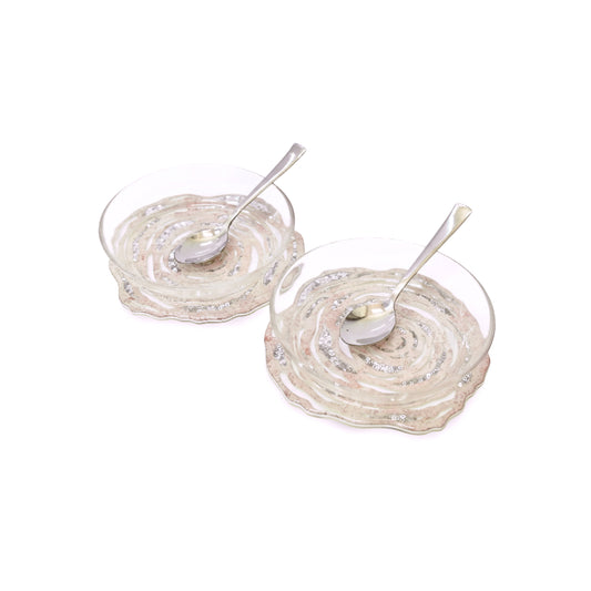 Lotus & Rosette Peach: Bowl (Set Of 2)