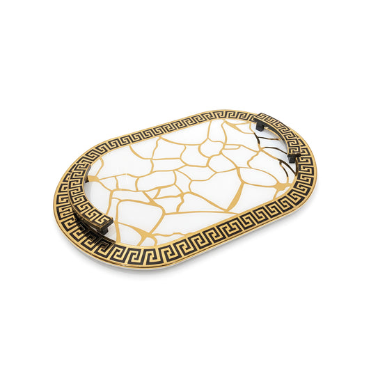 Broken Tree Black White Gold: Capsule Tray