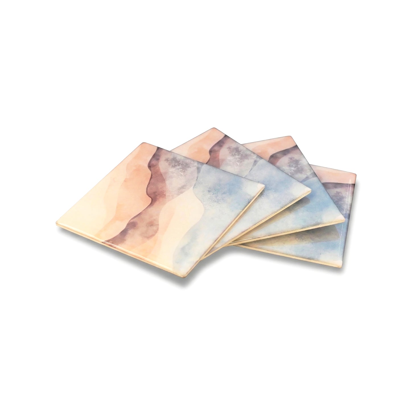 Terra Mist: Coasters with Coaster Holder (Set of 4)