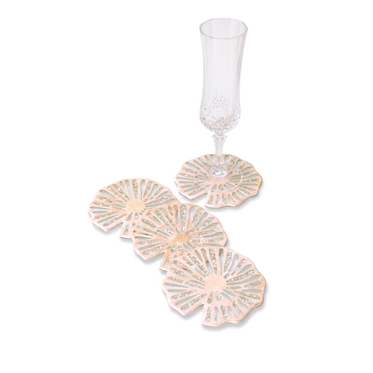 Lotus & Rosette Peach: Coaster (Set Of 4)