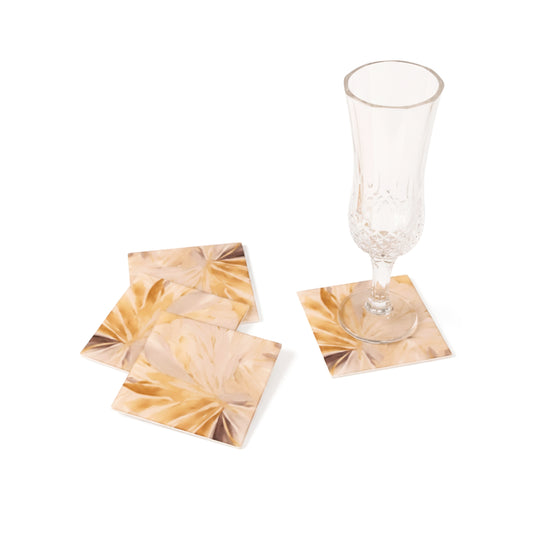 Golden Bloom: Coasters (Set of 4)