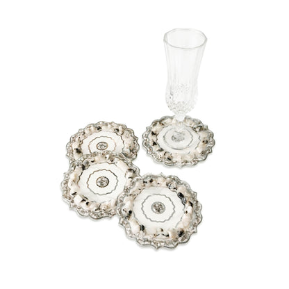 Rose Stones White: Coaster (Set Of 4)
