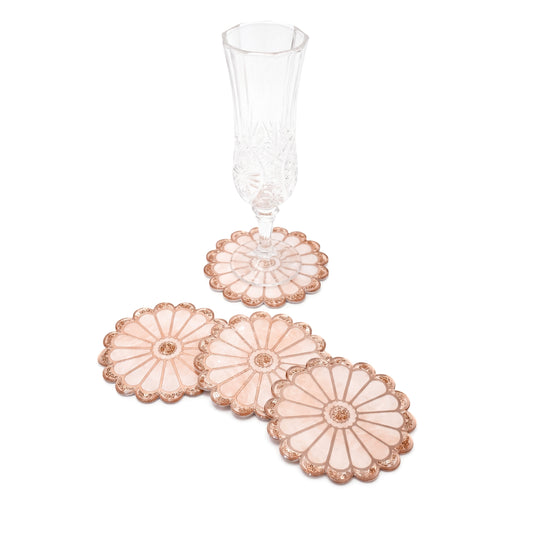 Daisy Rose Gold: Coaster (Set Of 4)