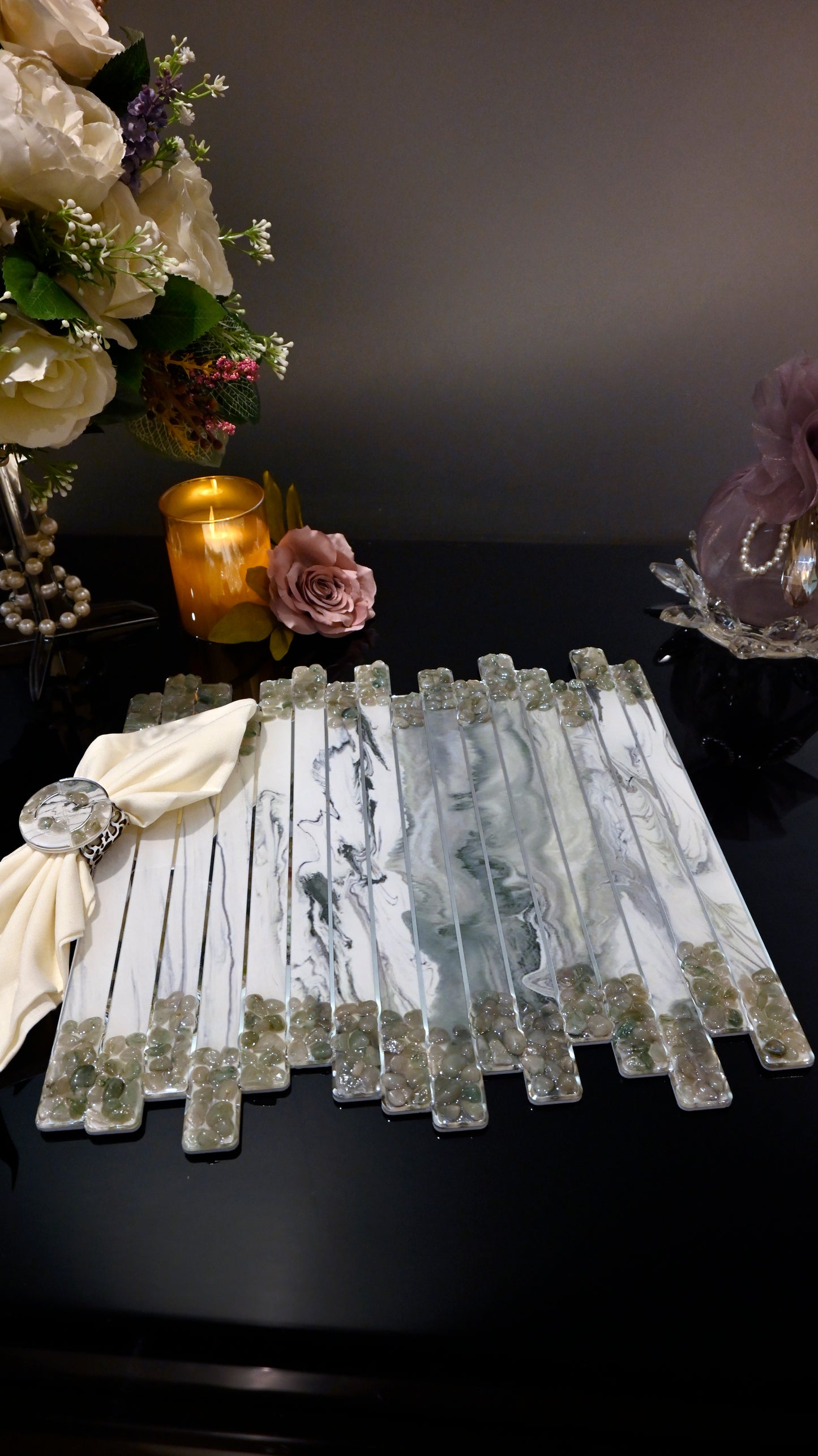 High Low Stones Green: Placemat 16"