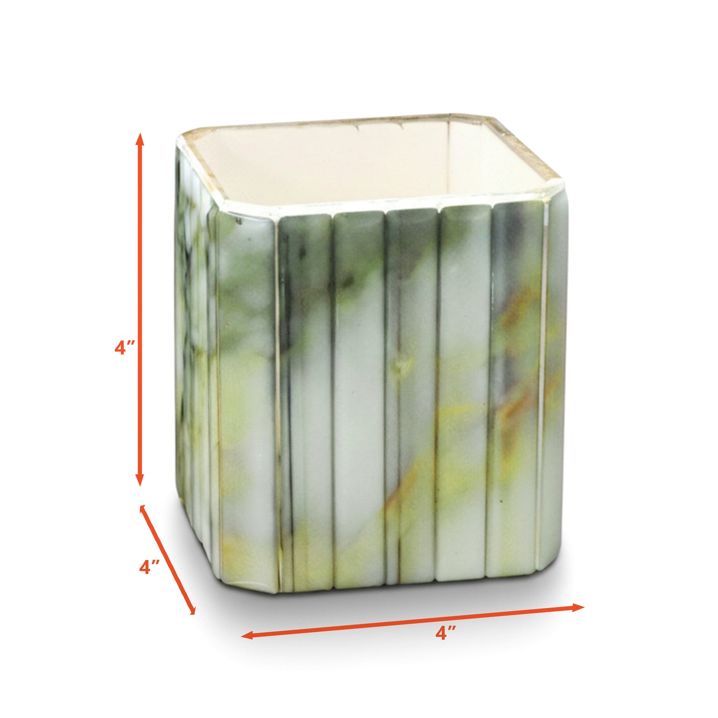 Fluted Marble Green: Cutlery Holder