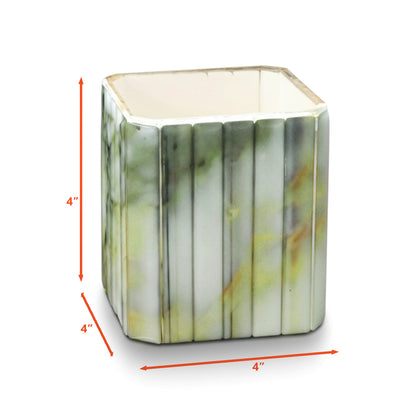Fluted Marble Green: Cutlery Holder