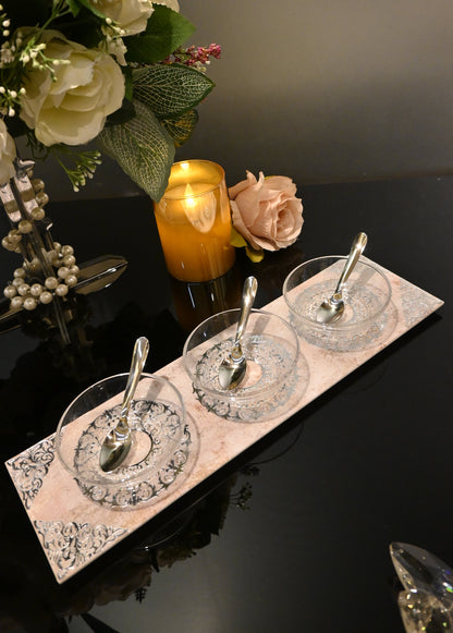 Royal Beige: 3-Bowl Platter