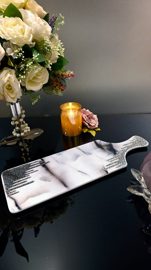 Crystal Droplets Grey: Bat Platter