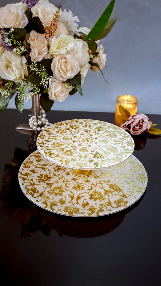Ferns & Petals: 2 Layer Cake Stand