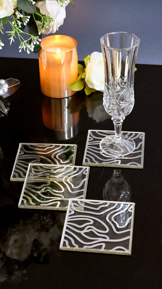 Silver Wave: Coaster (Set Of 4)