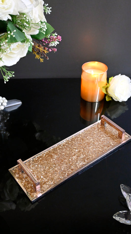 Full Rosegold Sequin: Small Tray