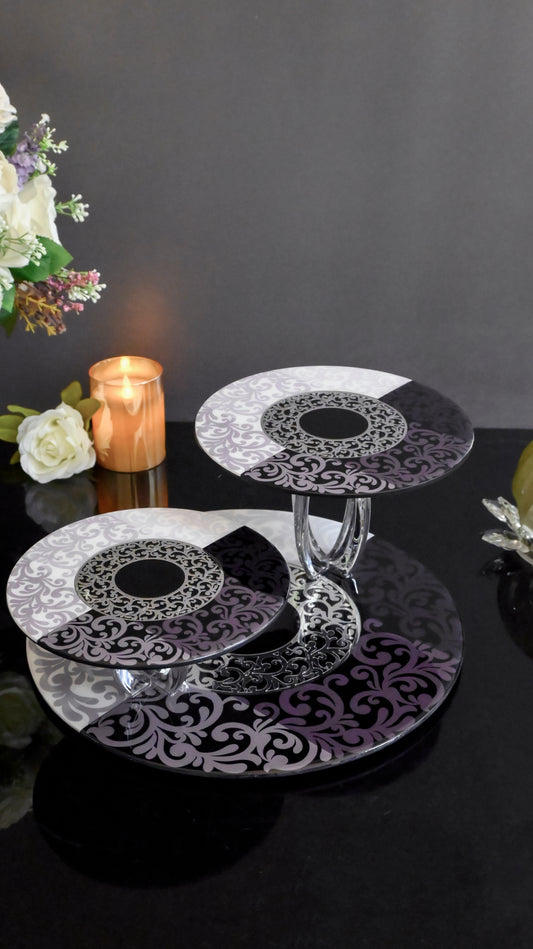 Black & White Imperial: 3 Step Cake Stand
