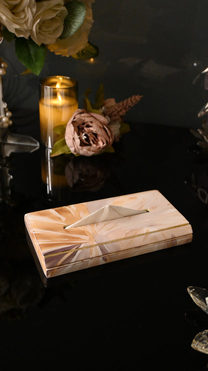 Golden Bloom: Super Sleek Tissue Box