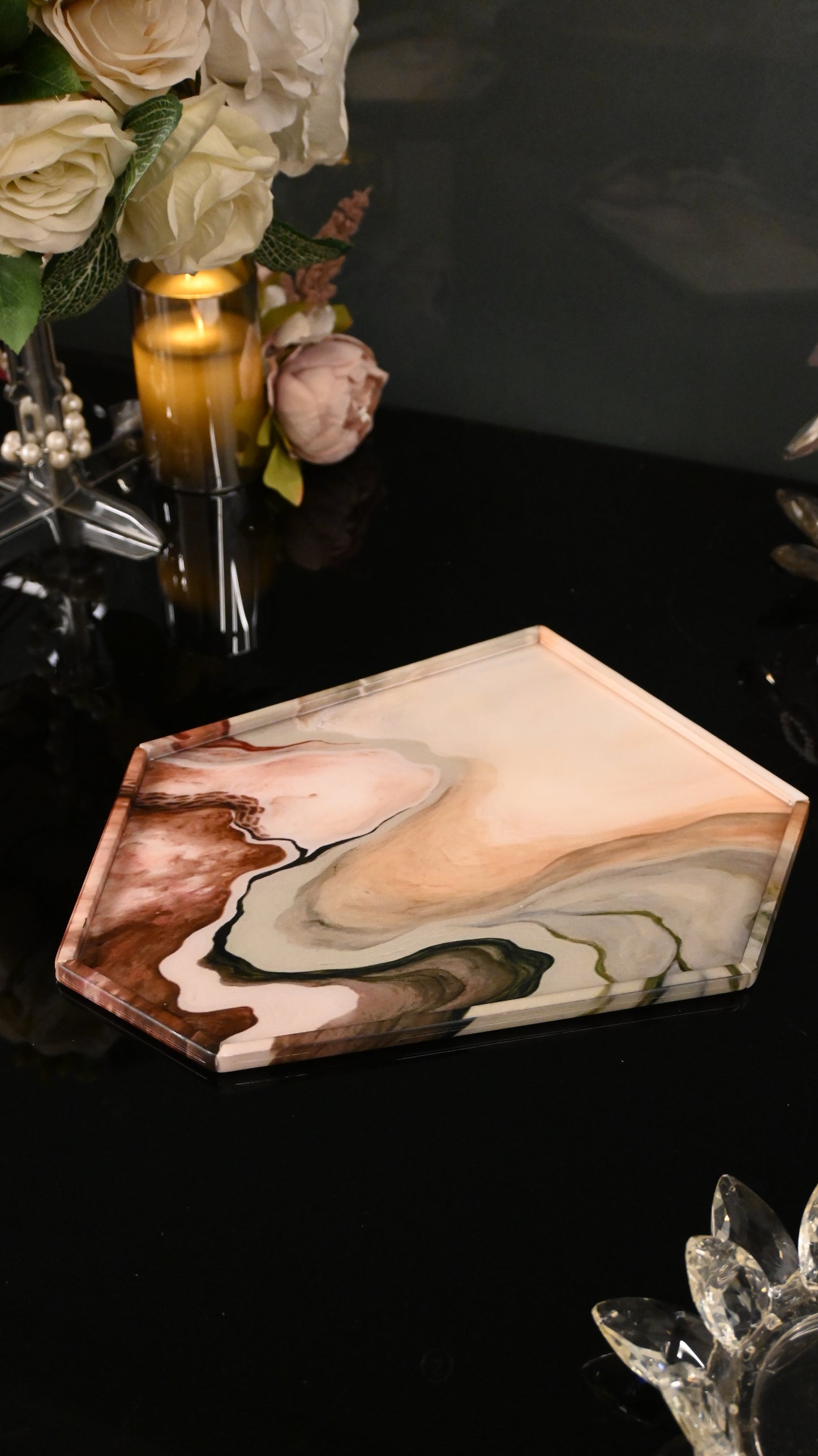 Desert Symphony: Hexagonal Platter Tray