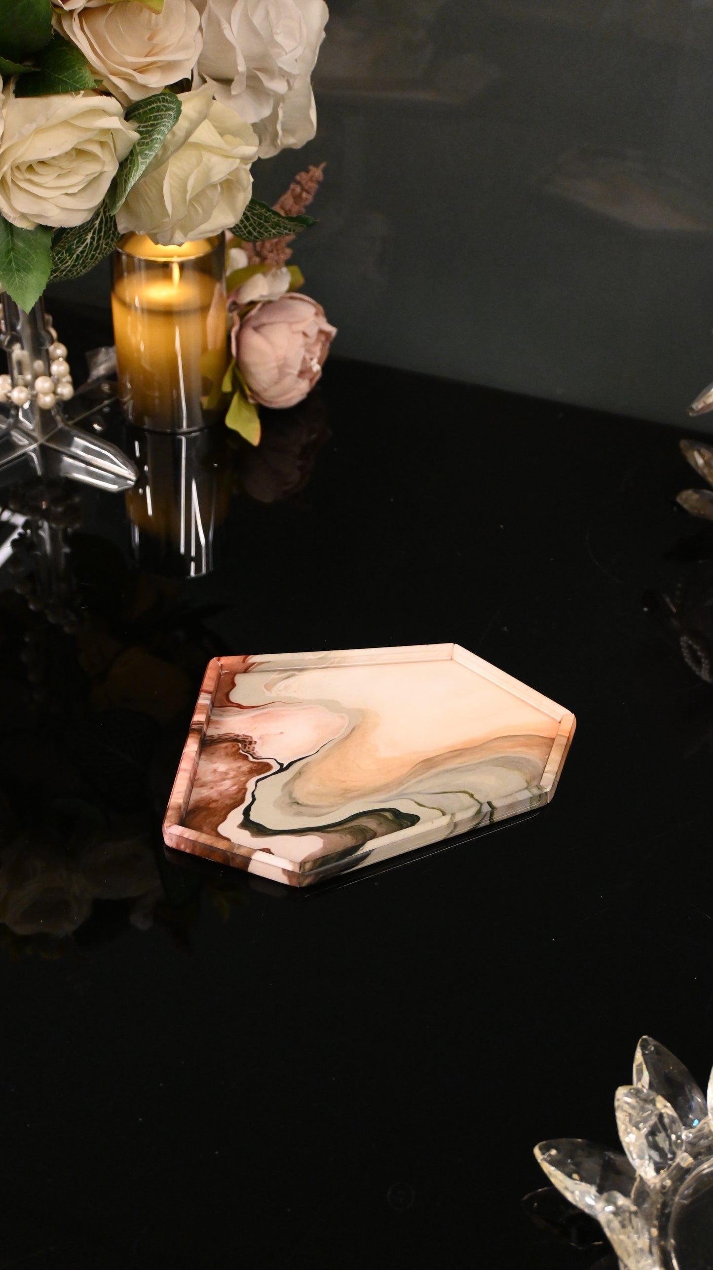 Desert Symphony: Hexagonal Platter Tray