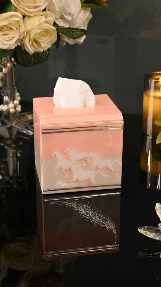 Stallion: Square Tissue Box