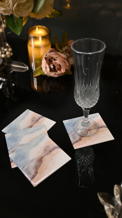 Terra Mist: Coasters with Coaster Holder (Set of 4)