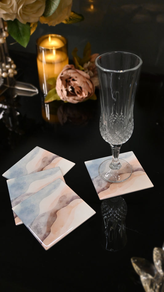 Terra Mist: Coasters with Coaster Holder (Set of 4)