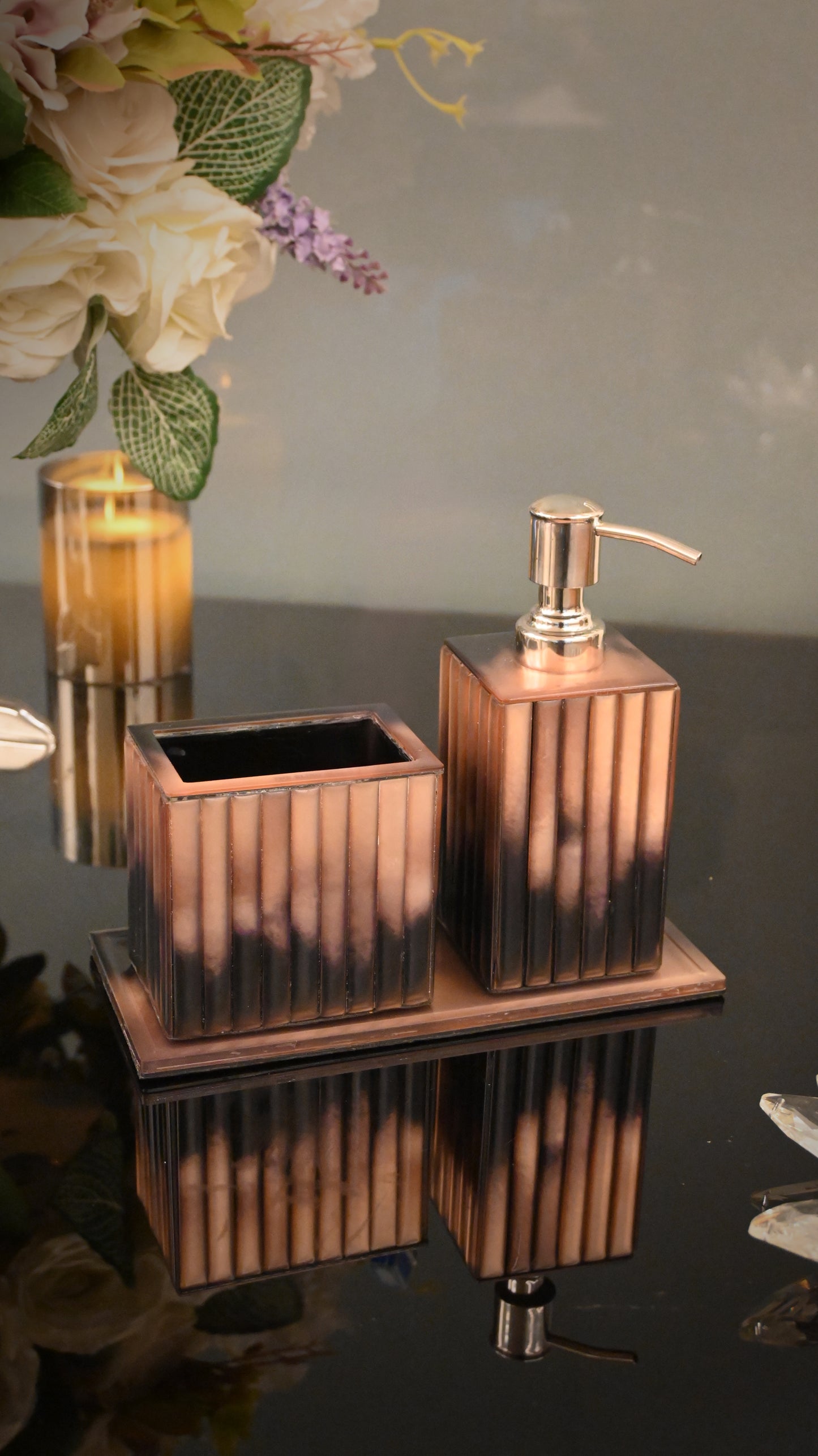 Metallic Rosegold: Bathroom Set