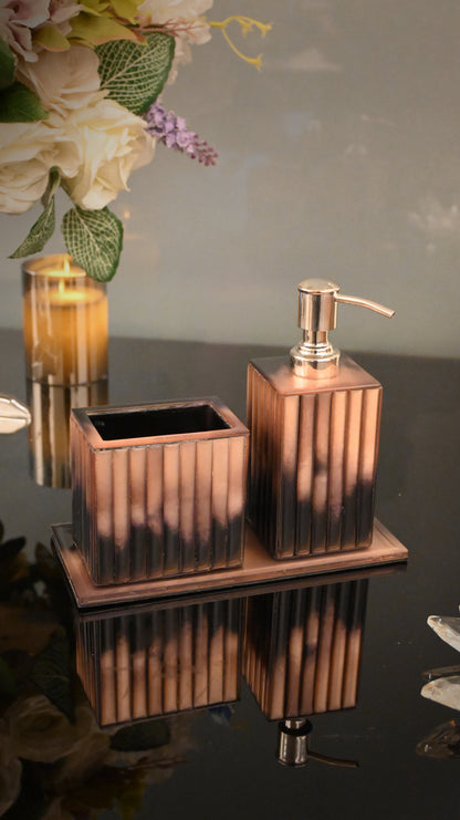 Metallic Rosegold: Bathroom Set