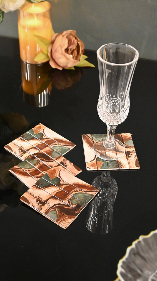 Earth Marble: Coasters (Set of 4)