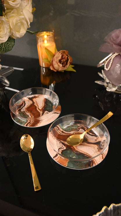 Earth Marble: Dessert Bowl (Set of 2)