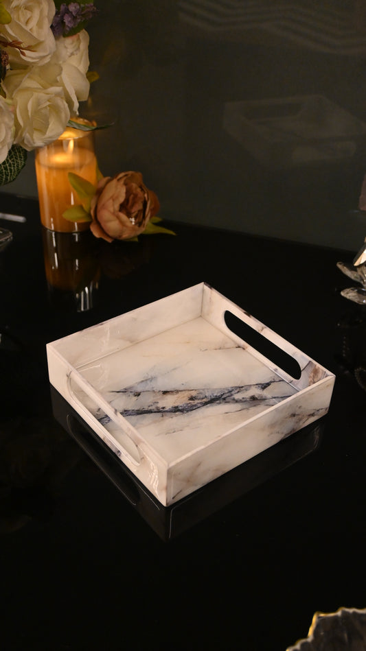 Italian Marble: Small 4 Wall Tray