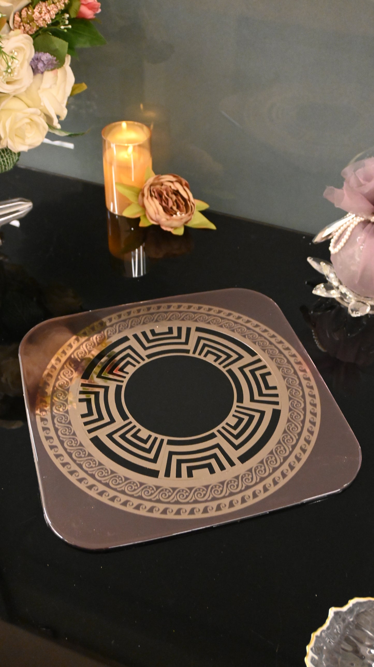 Regal Metalic Rose Gold: Square Placemat