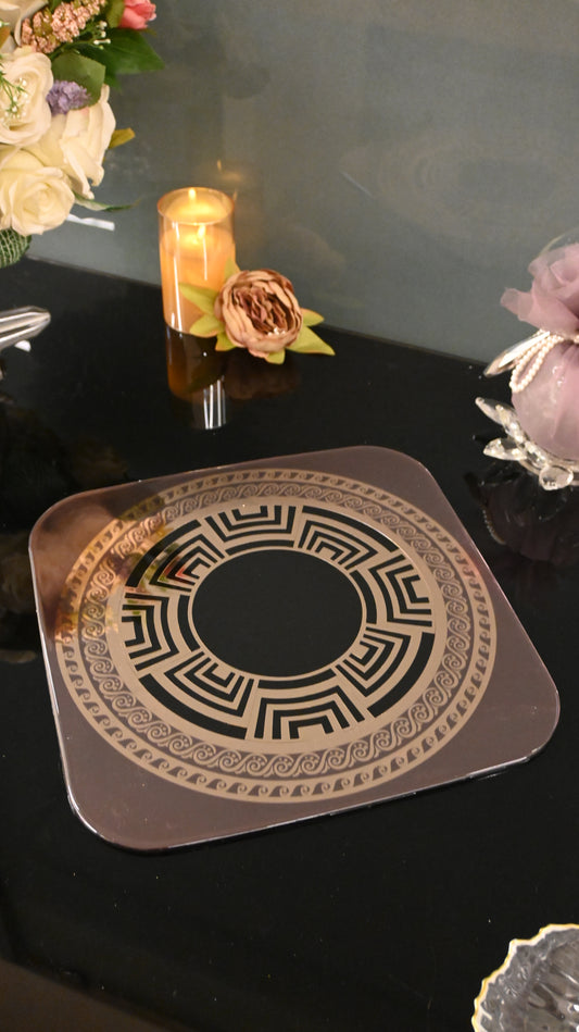 Regal Metalic Rose Gold: Square Placemat