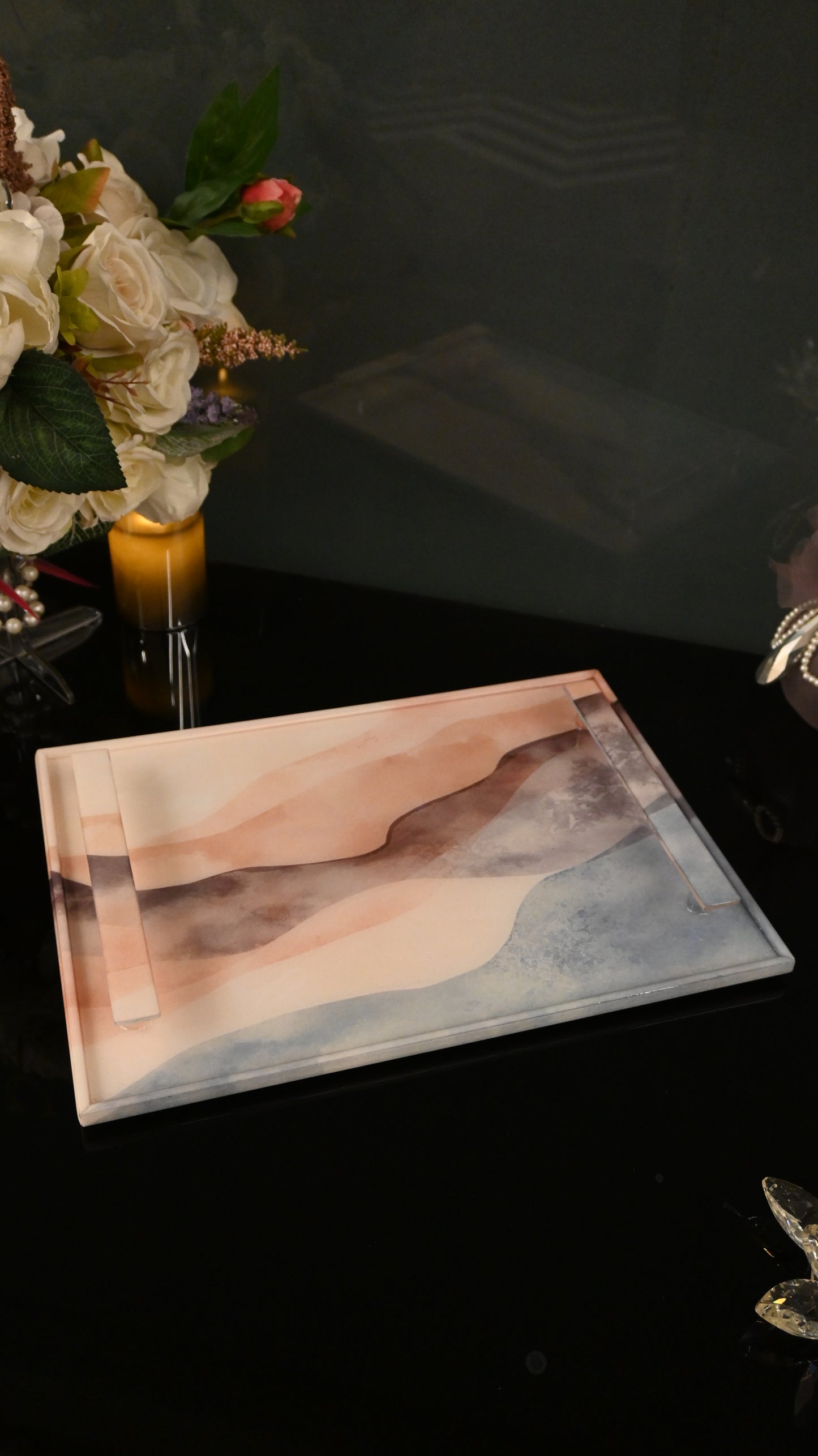 Terra Mist: Rectangular Border Tray