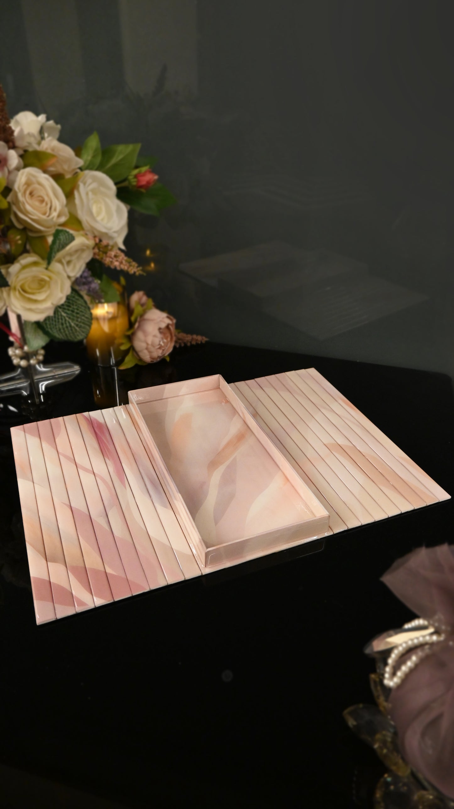 Pink Bloom: Sofa Tray
