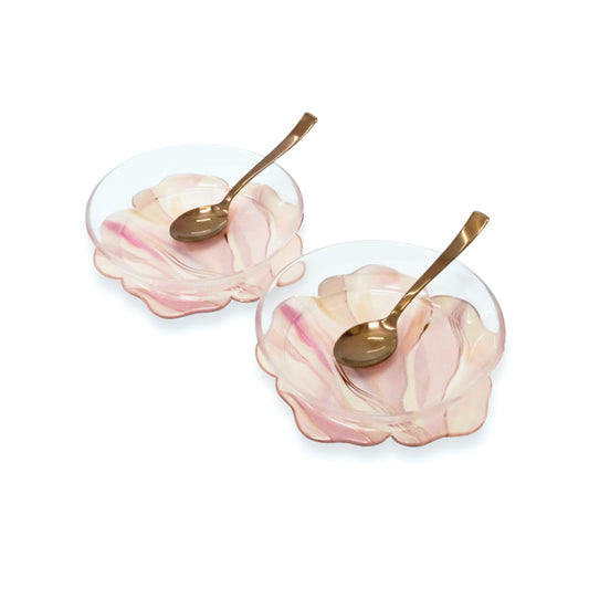 Pink Bloom: Dessert Bowl (Set of 2)