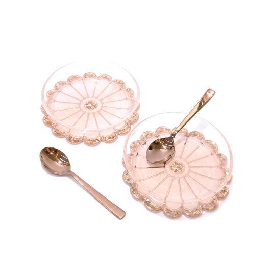 Daisy Rose Gold: Bowl (Set Of 2)
