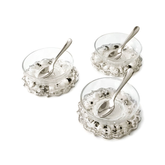 Rose Stones White: Dip Bowl (Set of 3)