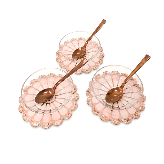 Daisy Rose Gold: Dip Bowl (Set Of 3)