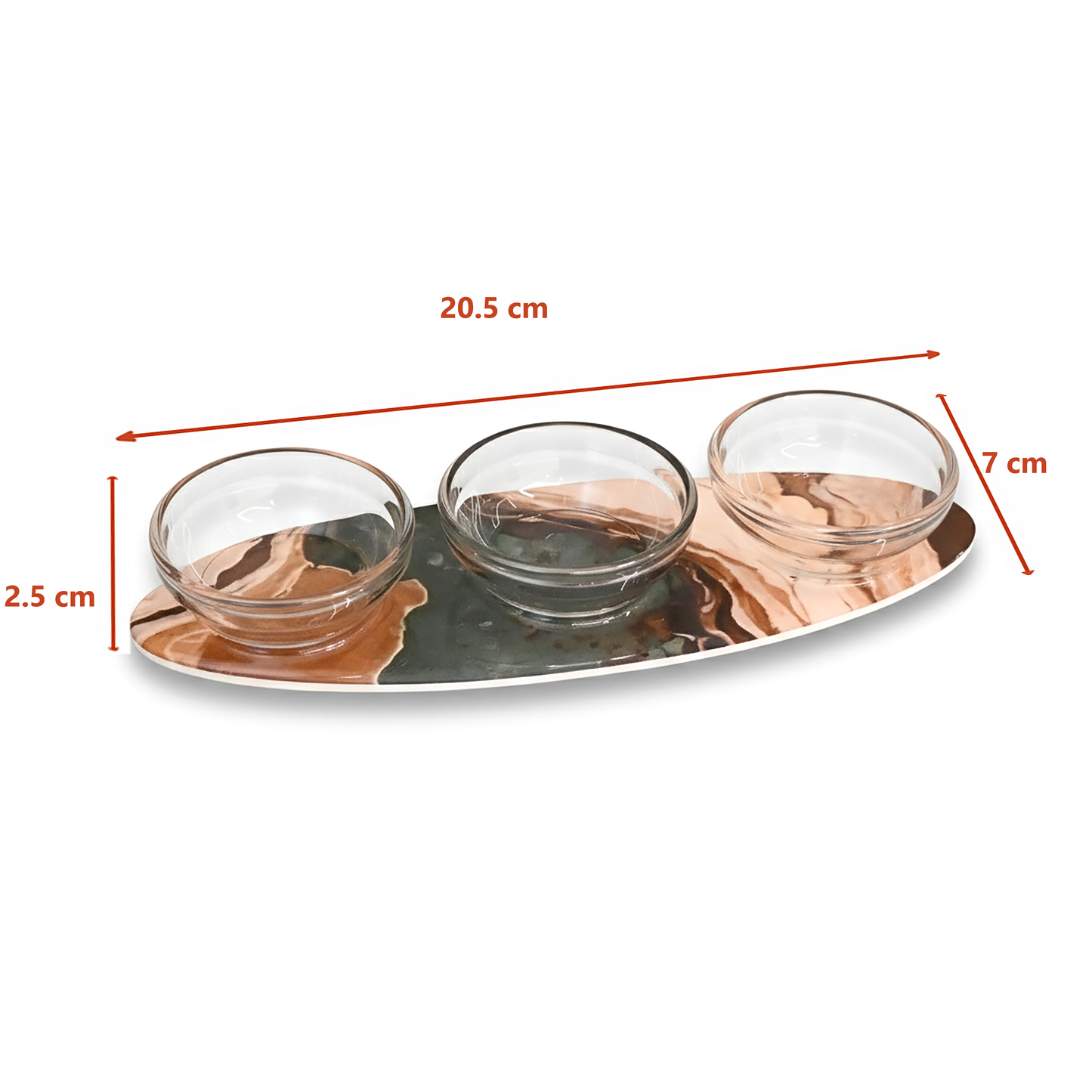 Earth Marble: 3 Dip Platter