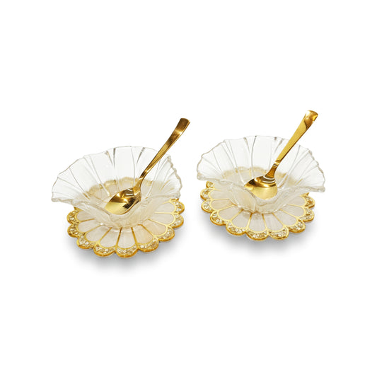 Daisy Gold: Flower Bowls (Set Of 2)