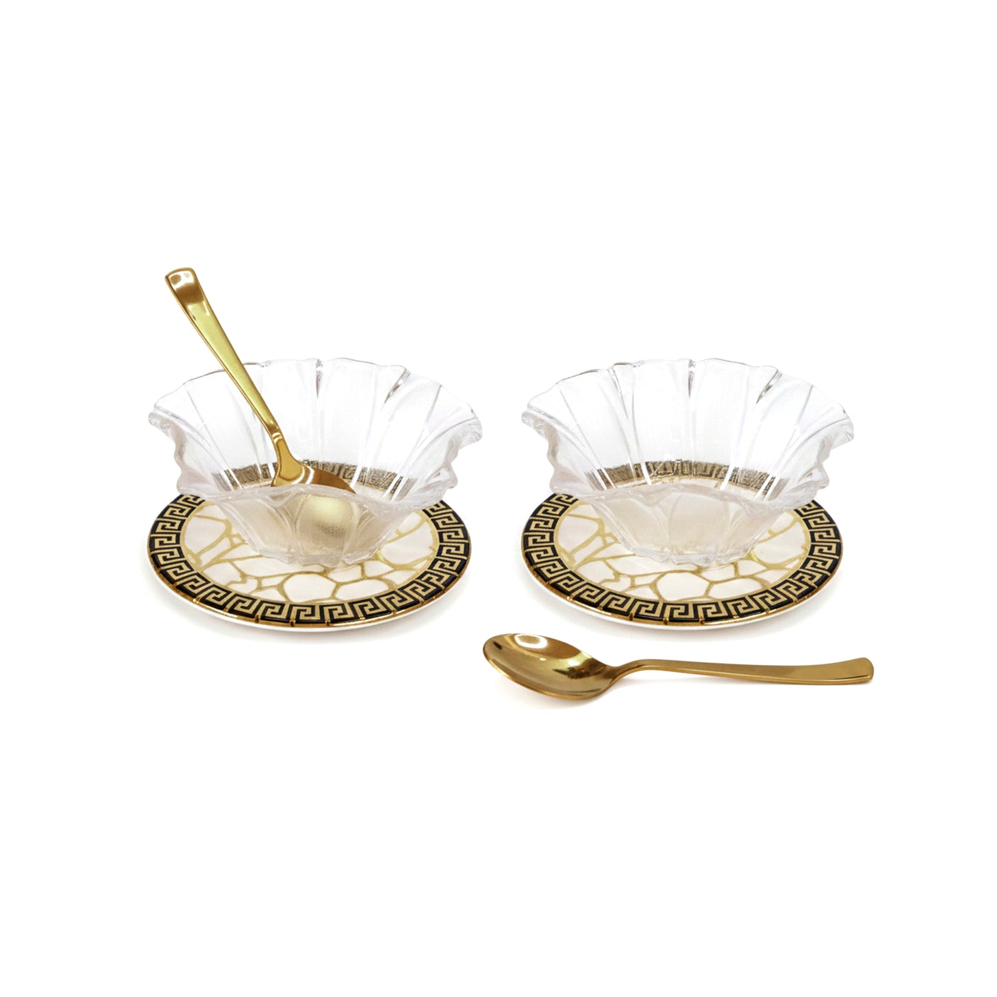Broken Tree Black White Gold: Flower Bowl (Set Of 2)