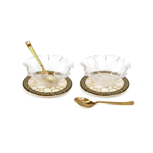 Broken Tree Black White Gold: Flower Bowl (Set Of 2)