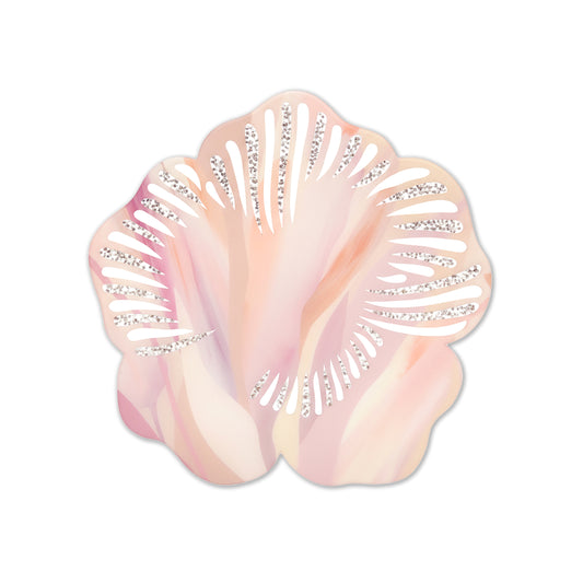 Pink Bloom: Flower Placemat with Sequin