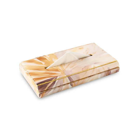 Golden Bloom: Super Sleek Tissue Box
