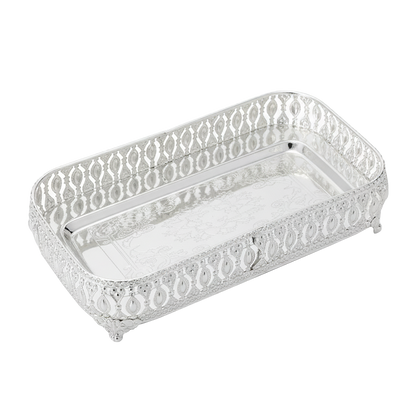 Rose Stones Green:  Large Rectangular Serving Lid With Tray