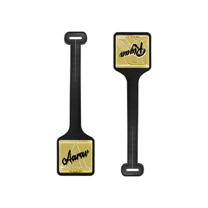 Golden Black PU Luggage Tag (Set of 2)