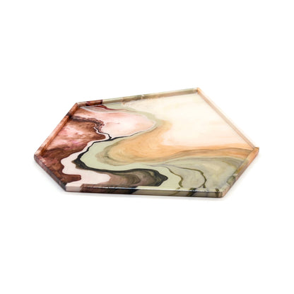 Desert Symphony: Hexagonal Platter Tray