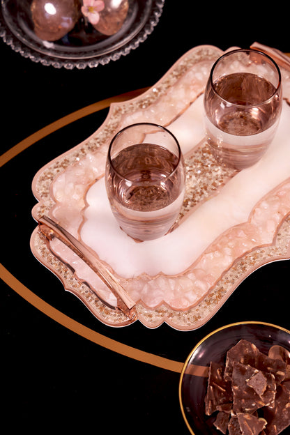 Rose Gold Rose Stones: Tray